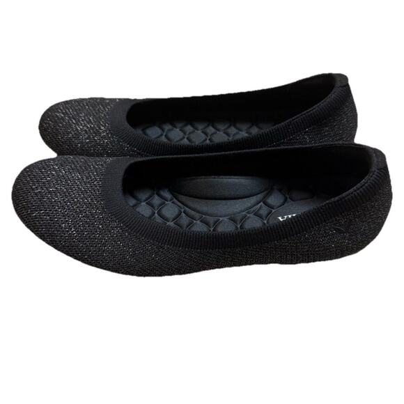 Vivaia Audrey Round-Toe Claire Black Ballet Flats Sparkle Comfort Size 11.5 - Picture 7 of 11